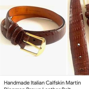 MARTIN  DINGMAN ITALIAN Calfskin Belt Men’s NO: 01644